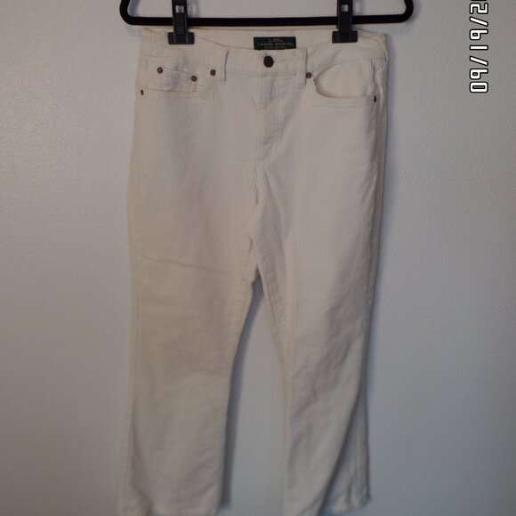 LRL Lauren Jeans Co Ralph Lauren Cream Corduroy Size 8 - Picture 1 of 15